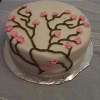 Apple Blossoms Buttercream icing, RI flowers. Just playing this morning. Wanted to try WASC recipe, the ad to frost. Lol.