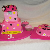 Pink, Pink, And More Pink Done for a first birthday. Buttercream with fondant deco.