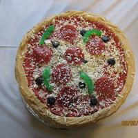 Pepperoni Pizza Graduation Cake Pepperoni Pizza Graduation Cake