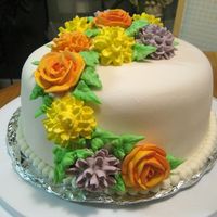 Course Ii Cake Rolled fondant, Royal Icing flowers