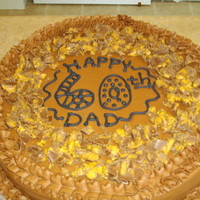 Triple Chocolate Cake This was for my dad's 60th bday, he loves chocolate. This is a 12" x 3" high dark chocolate fudge cake with homemade...