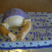 Purple And Green Baby Butt Cake 