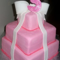 Tiffanys 5Th Birthday A friend wanted a Tiffanys pink gift box tier cake and this was the finished product. The 5 is made of gumpsate and has Sworvoski Crystals...