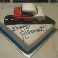 '56 Chevy Retirement Cake This cake was made for a customer who's dad was retiring. He ownes a '56 Chevy so that's what she wanted on his cake. This...