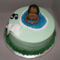 In The Pool... This was another summertime cake that I had trouble with my buttercream doing weird things like buckling and being a bit shiny.