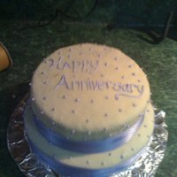 Anniversary Cake This is a cake that I made for my parents. Its covered in homemade modeling Chocolate. It was my first attempt to making the modeling...