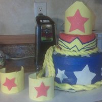 Wonder Woman I made this cake for my friend Will's birthday, he say a cake Pebbalina had made and got the idea from her (thank you) It's...