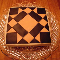 Quilt Square My aunt is an avid quilter. Made a quilt square design for her bday cake.