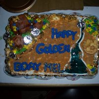 Golden Birthday Cupcake Cake This was made for my sisters Golden 27th Birthday. It was in a bar so i decided a cupcake cake would be easier than trying to cut a big...