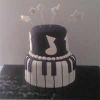 Stars And Piano This is my second piano cake. it's a birthday cake for a 22nd year old. I think i'm getting better at the straight lines. next...