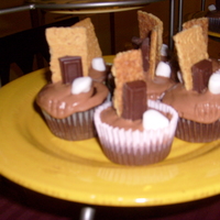 Smore's Cupcakes on two tier stand