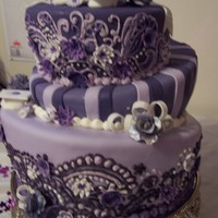 Purple Topsy Turvy Graduation Cake I made this for my best friend's graduation, she loves purple and since she went to several colleges over the last 20 some years we...