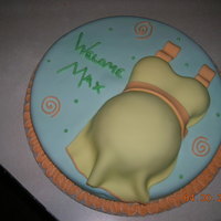 Boy Baby Shower Cake This was my first time using fondant. I was really nervous, but I really wanted to do a "baby bump" cake for a good friend. I was...