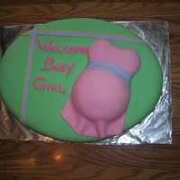 Baby Bump Cake This was the second "Baby Bump" cake that I did. I tried it on an oval cake instead of the circle cake, like I did with the first...