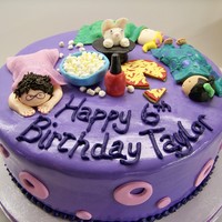 Sleepover Birthday Party Cake WASC cake and choc recipe for WASC. The white layer has her favorite colors (Pink and purple) swirled in it-like a marble cake. Coverd in...