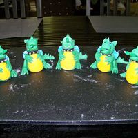 Fondant/gumpaste Dragon Candle Holder I made these to go around the dragon cake I am making for my little boy's birthday. They are my very first fondant creatures. I put...
