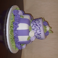 Purple And Green Ruffle 