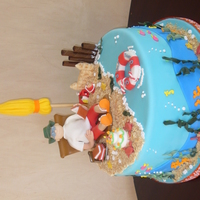 70Th Birthday Beach Bum For a 70th Birthday, retired in Florida. Has a boat named "Idle Time". 12" round, lots of fondant, gumpaste, royal, crushed...