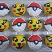 Pokeball And Pikachu Cupcakes Cupcakes that I designed to look like Pokeballs and Pikachus!