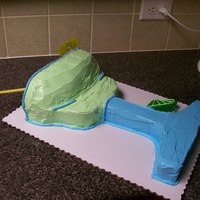 Margarita Birthday Cake This margarita glass hand carved cake was done with whipped icing, topped with an umbrella and straw.