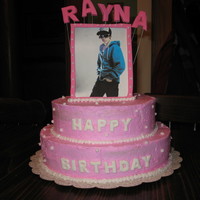 Justin Bieber Cake my 16 year old daughter made this for my husbands friends daughter she was turning 9.