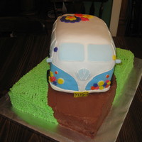 Vw Bus My 16 and i made this cake for her friends sweet 16.