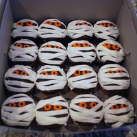 Mummy Cupcakes Mummy cupcakes done for the cake walk/fall festival at my son's school