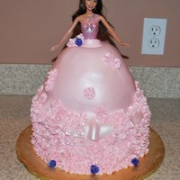 Barbie Cake This is my first Barbie cake and the first time trying MMF. I borrowed the idea from Carrie Bush. The bottom is a 10" round and the...