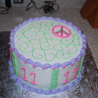 Peace Birthday Cake I made this for my daughters birthday since she is very into the peace signs now. I got the inspiration from another cake that I saw here...