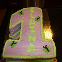 Daughter's First Birthday My daughter's first birthday cake. Yellow butter cake with combo of chocolate and vanilla pudding filling. Buttercream with fondant...