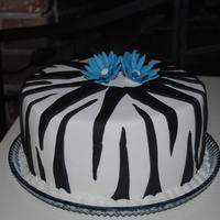 Zebra Cake Another Zebra striped cake for a 15 year old's b-day.