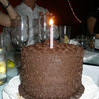 My Seester's Birthday Cake chocolate cake covered in ganache, filling is whipped raspberry. I also added 2 tbl of raspberry liquor to the ganache, YUM!