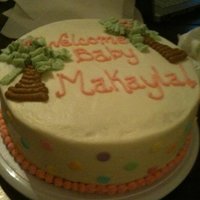 Baby Girl Jungle So this is my adaptation of several cakes I found on this fabulous site. Yellow cake with strawberry filling. BC decorations and dots are...