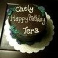 Floralee chocolate ganache cake with nutella and fresh strawberry filling. I am still learning flowers and liked the way these turned out, a mystery...