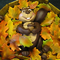 Autumn Squirrel I made this cake for a church auction. This cake was so much fun to make and came out even better than I had envisioned it.