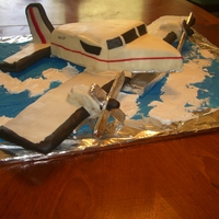My First Airplane Cake The wings and tail section are fondant covered rice crispy treats. The body of the plane is white cake. I will take any advice you can give...