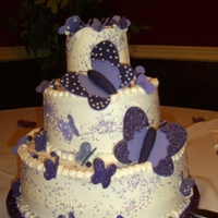 Butterfly Cake This was for a wedding, bride wanted all purple butterflies.
