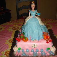 Cinderella Cake With Barbie For this cake i didnt have the special Wilton pan so i had to sculp it from 3 cakes. Lots of work but worth it because the client loved it...
