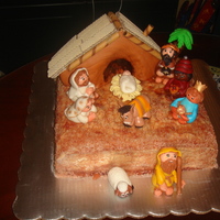 Nativity 2009 Nativity for my family everything made of gumpaste, the barn made of wilton house 3D pan. TFL