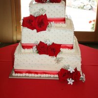 "dottie" This was a big cake...the bottem tier had almost 12 lbs of frosting!