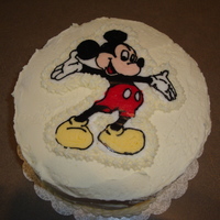 Mickey Mouse Birthday Cake - Fbct I decided to try the FBCT for my daughter's birthday cake. Made both a Mickey and a Minnie one. I was pleased with how it turned out...