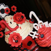 Lady Bug Giant Cupcake 1St Birthday 