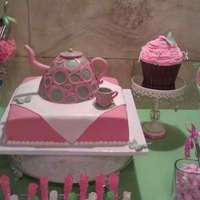 Teapot Wedding Shower I made this cake for a wedding shower. The top was a chocolate cake with chocolate filling, bottom was white cake with white chocolate...