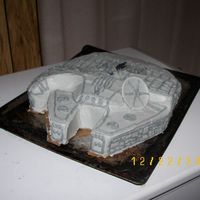 Millenium Falcon My oldest son is really into Star Wars, and this is what he wanted for his cake.He had no idea it was going to be a 3-D cake, so he was...
