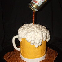 Beer Mug And Can I really like this design... I've seen a few on here... This is my first attempt at it... It's four 6 inch stacked chocolate...