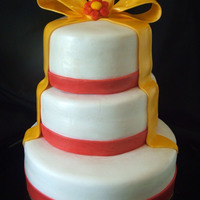 Ribbons And Bows Wedding Cake Here is a cake I did for my sister-in-laws brother. Their last name is Miller and they love Miller High Life beer... So they went with a...