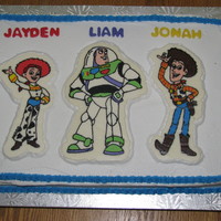 Toy Story FBCT characters on 11x17 buttercream