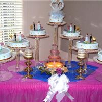 7 Tiers Clear Stand 1st time I use this stand, was sooo nervous!!!!! Actually had a kid shake it but it stood up ok!! I'm fairly new to this but enjoy...