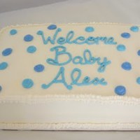 Baby Alex Cake This was a marble cake with BC icing for a baby shower. Simple but was fun to do! Thanks for looking!