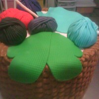 Knitting Basket This was made for my husband's grandmother. She loved knitting and this was what I made her. The cake is 3 10in cakes stacked. I did...